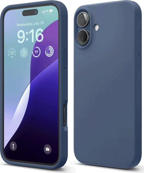 FLM iPhone 16 Kılıf Nano içi Kadife Silikon - Lacivert