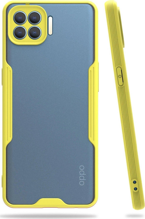FLM Oppo Reno 4 Lite Kılıf Platin Silikon - Sarı
