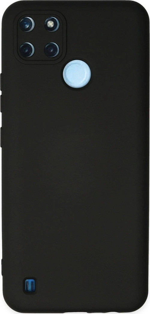 FLM Realme C25Y Kılıf Nano içi Kadife Silikon - Siyah