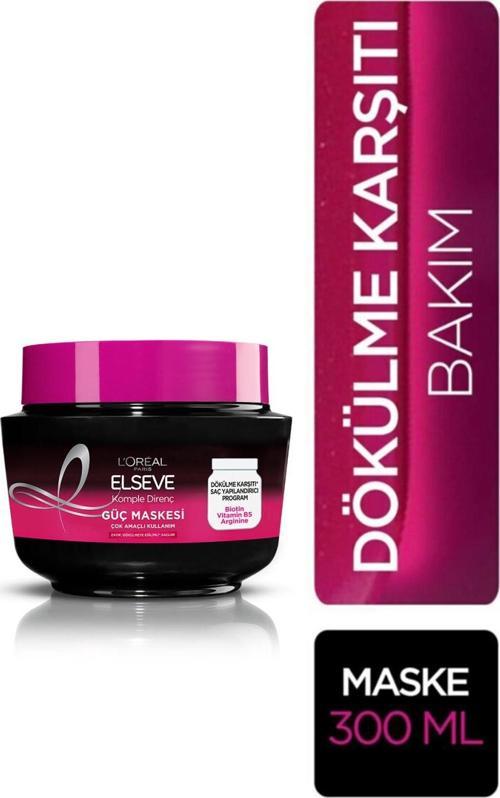 L'Oréal Paris Elseve Komple Direnç Dökülme Karşıtı Güç Maskesi 300 ml