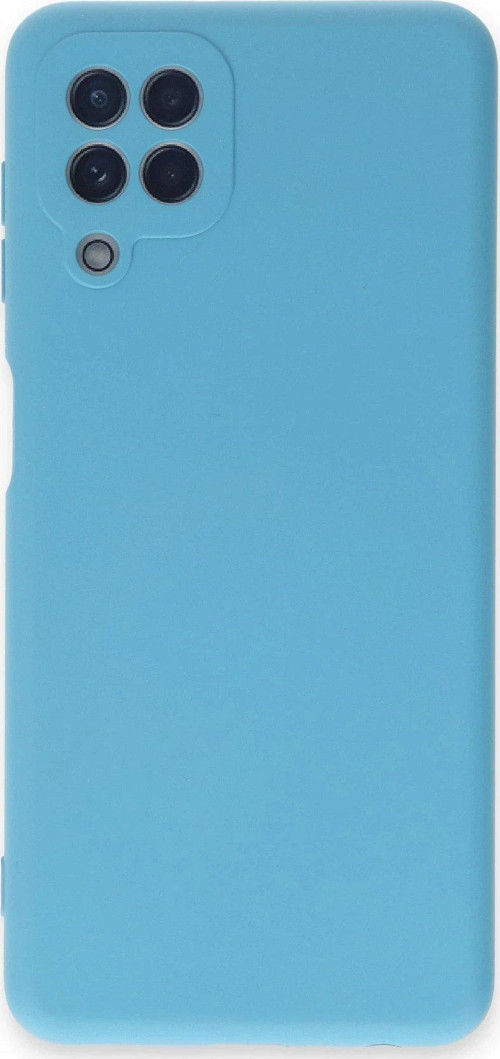 FLM Samsung Galaxy A22 Kılıf Nano içi Kadife Silikon - Mavi