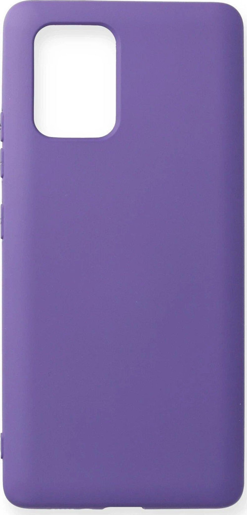 FLM Samsung Galaxy A91 / S10 Lite Kılıf Nano içi Kadife Silikon - Mor