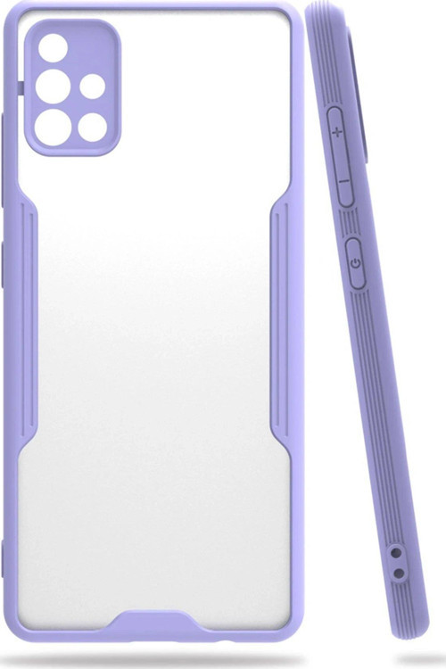 FLM Samsung Galaxy A71 Kılıf Platin Silikon - Lila