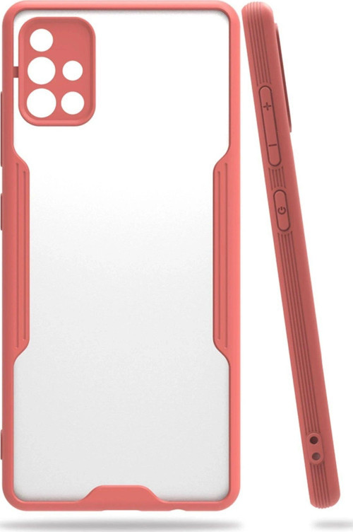 FLM Samsung Galaxy A71 Kılıf Platin Silikon - Pembe