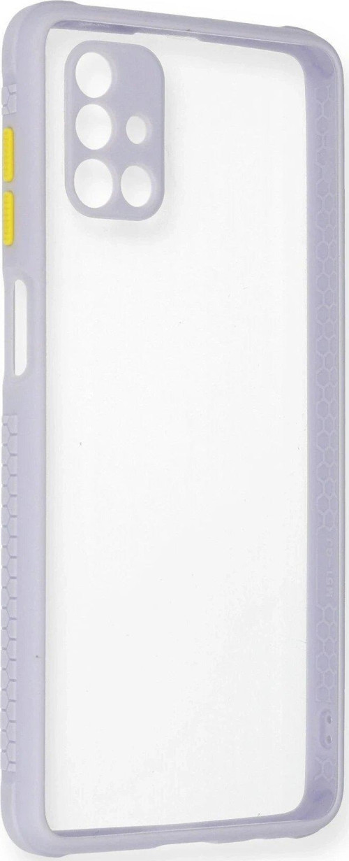 FLM Samsung Galaxy M51 Kılıf Miami Şeffaf Silikon - Lila