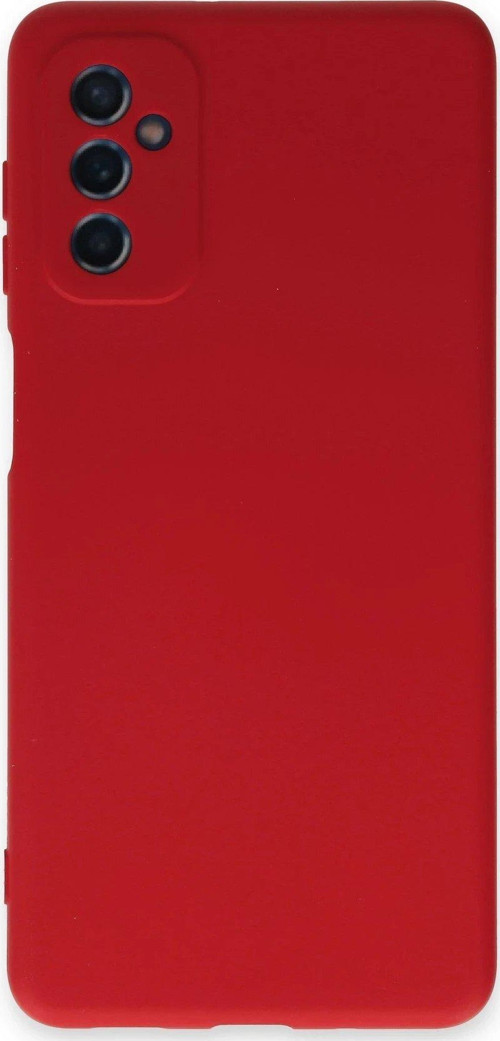 FLM Samsung Galaxy M52 5G Kılıf Nano içi Kadife Silikon - Kırmızı