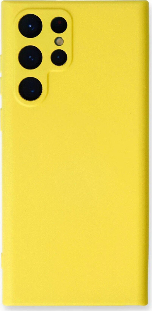 FLM Samsung Galaxy S24 Ultra Kılıf Nano içi Kadife Silikon - Sarı