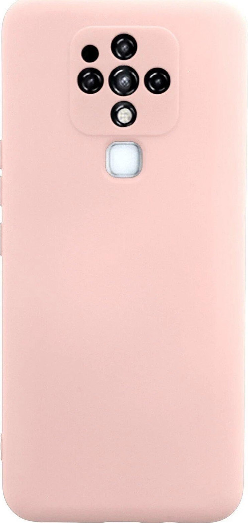 FLM Tecno Camon 16 Kılıf Nano içi Kadife Silikon - Pudra
