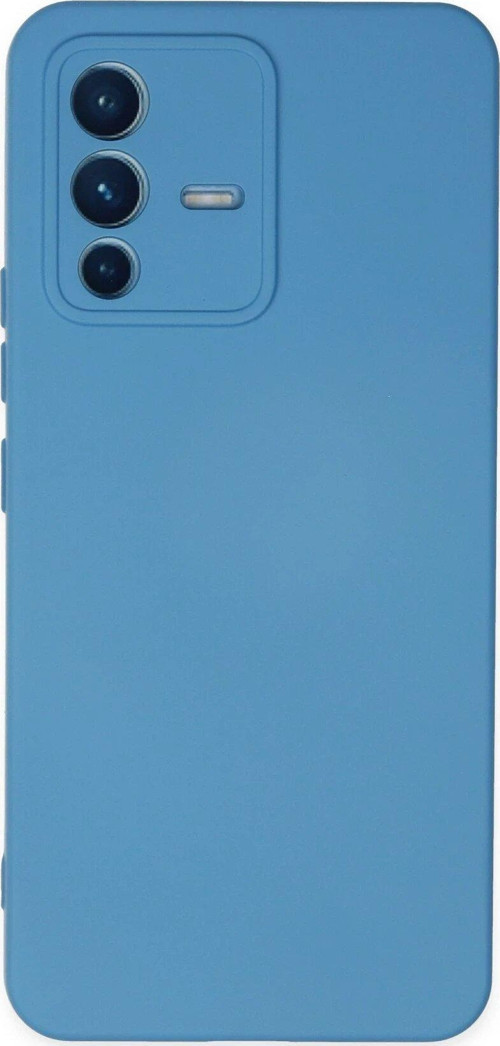 FLM Vivo V23 5G Kılıf Nano içi Kadife Silikon - Mavi