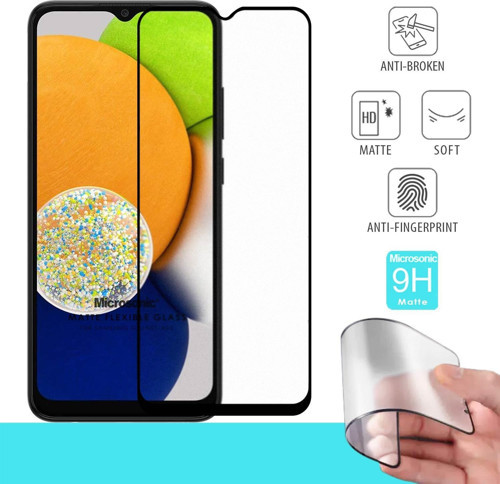 Samsung Galaxy A03 Seramik Matte Flexible Ekran Koruyucu Siyah