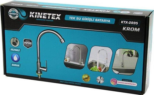 KROM TEK SU GİRİŞLİ MİX UZUN KUĞU EVYE AÇ KAPA BATARYA (2818)