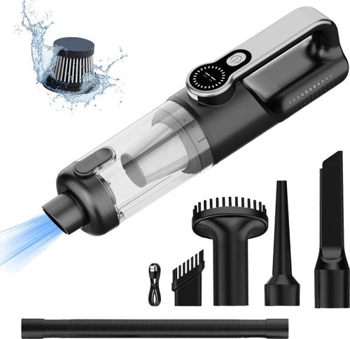 YM Taşınabilir Şarjlı Mini Elektrikli El Süpürgesi – HEPA Filtreli, 2 Emme Modlu Araç ve Ev Vakumu