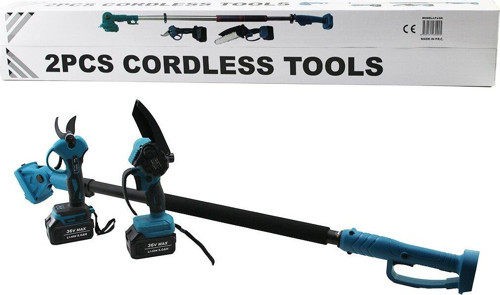 BN-5 CORDLESS TOOLS LTJ-6A ZZ-01 2 PCS SET 6" BUDAMA DAL KESME TESTERE=ŞARJLI--YAĞSIZ - ZİNCİRLİ + ŞARJLI BAĞ M