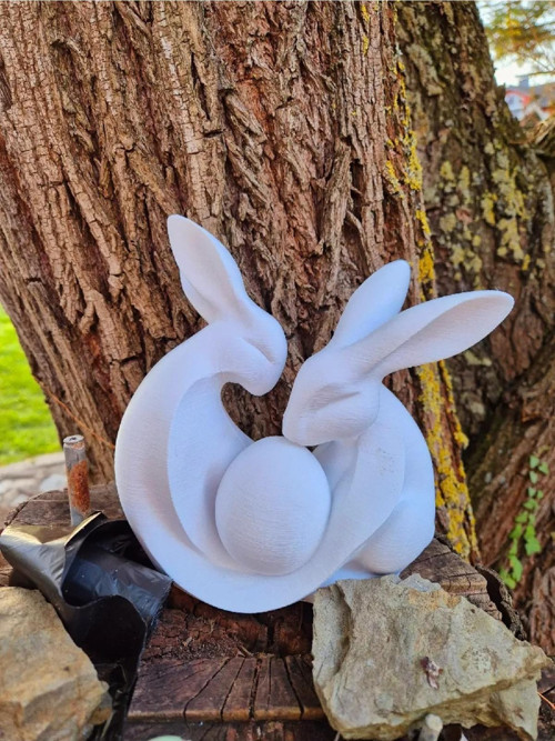 Tavşan Ailesi Biblo 15 Cm