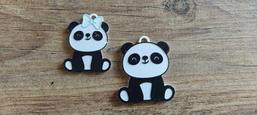 3D Panda Anahtarlık Kadın-Erkek (2 Adet)