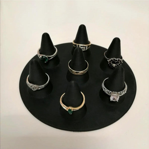 Yüzük Tutucu Stand Siyah 7 Adet Takı Düzenleyici