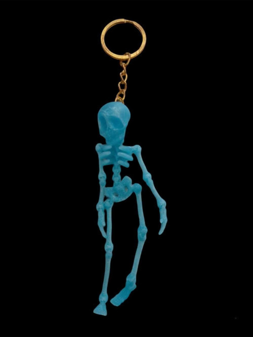 Anahtarlık Oynar Eklemli Beyaz İskelet