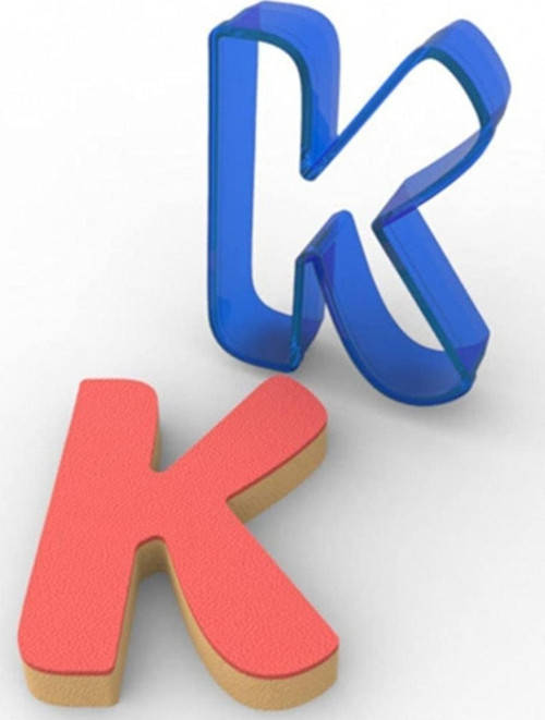 K Harfi Polikarbon Kopat Kurabiye Kalıbı