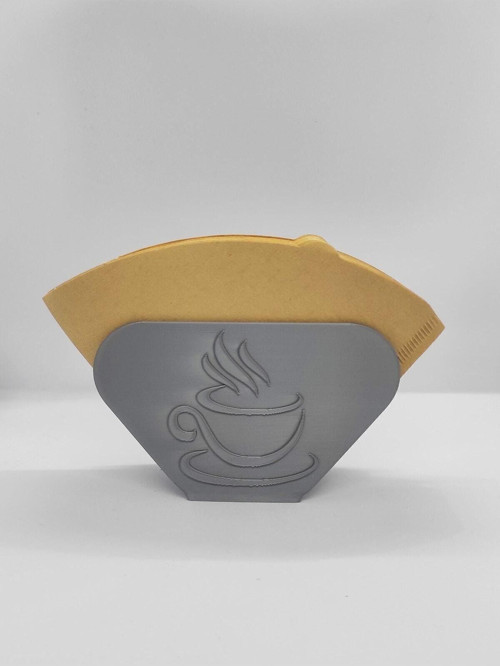 Gümüş Renkli Filtre Kahve Kağıdı Tutucu Stant, Masaüstü