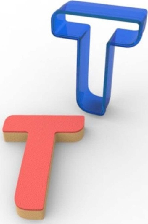 T Harfi Polikarbon Kopat Kurabiye Kalıbı