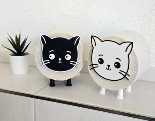 Kedi Tuvalet Kağıdı Tutucu Banyo Dekoru