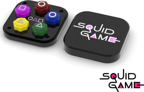 Squid Game 5 Taş Oyunu Kare Tasarım (İçi Kum Dolu)