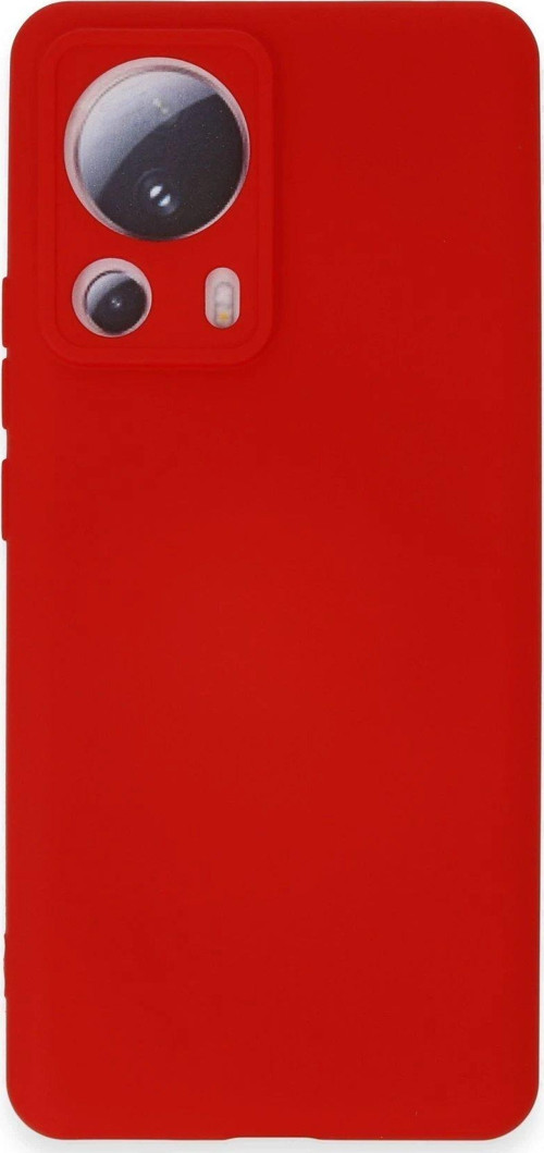 FLM Xiaomi Mi 13 Lite Kılıf Nano içi Kadife Silikon - Kırmızı