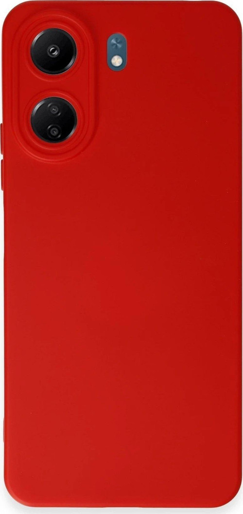 FLM Xiaomi Redmi 13C Kılıf Nano içi Kadife Silikon - Kırmızı
