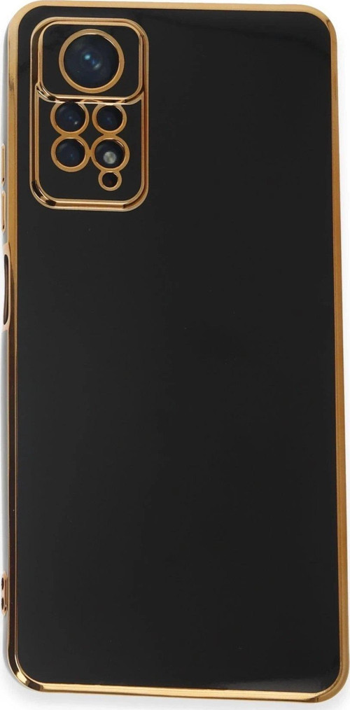 FLM Xiaomi Redmi Note 12 Pro 4G Kılıf Volet Silikon - Siyah