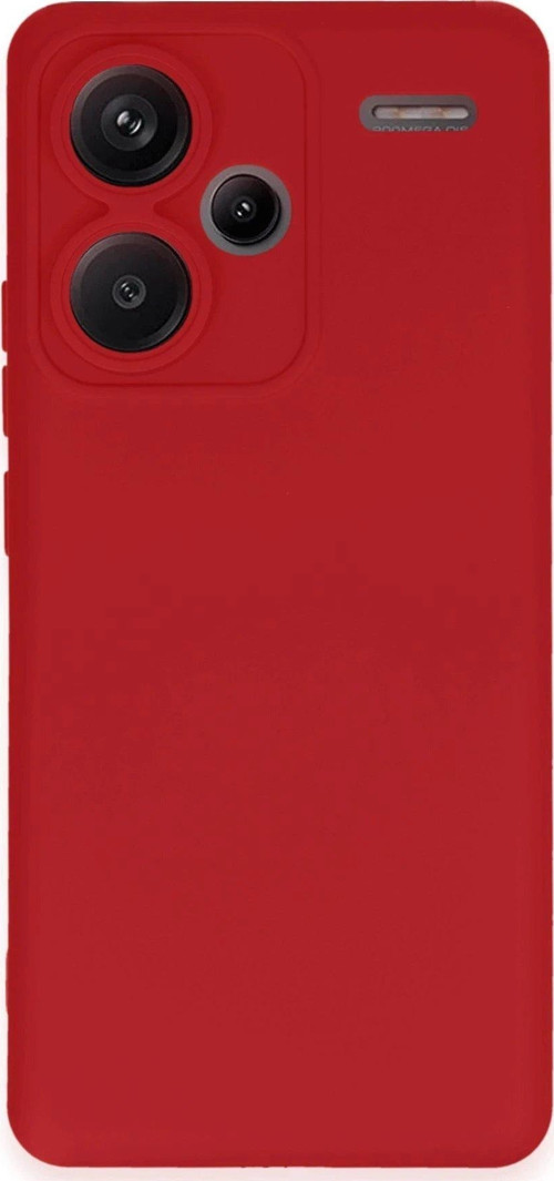 FLM Xiaomi Redmi Note 13 Pro Plus Kılıf Nano içi Kadife Silikon - Kırmızı