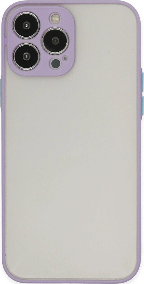 iPhone 14 Pro Max Kılıf Montreal Silikon Kapak - Mor