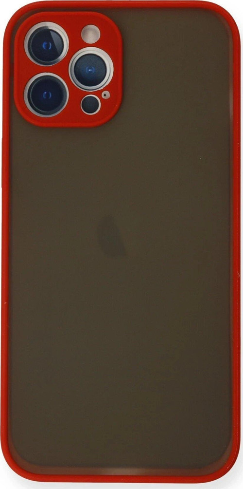 iPhone 12 Pro Kılıf Montreal Silikon Kapak - Kırmızı