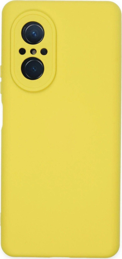 OMR02 Huawei Nova 9 SE Kılıf Nano içi Kadife Silikon - Sarı