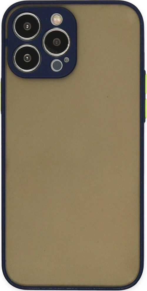 OMR02 iPhone 13 Pro Max Kılıf Montreal Silikon Kapak - Lacivert