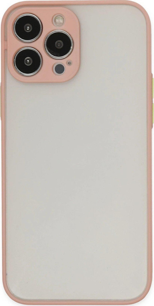 OMR02 iPhone 13 Pro Max Kılıf Montreal Silikon Kapak - Pembe