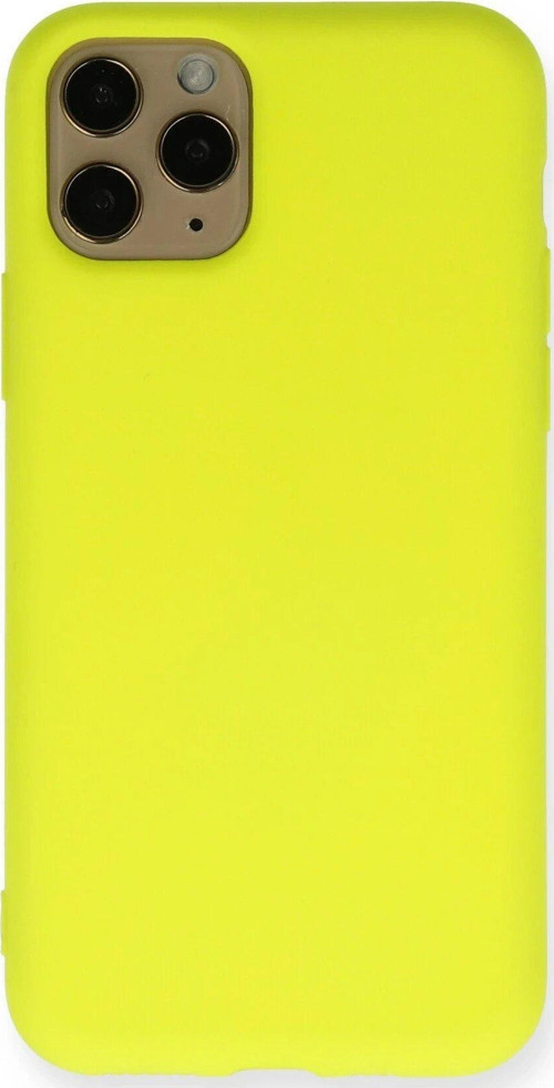 OMR02 iPhone 11 Pro Kılıf Nano içi Kadife Silikon - Sarı