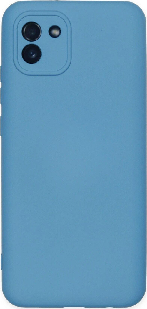 OMR02 Samsung Galaxy A03 Kılıf Nano içi Kadife Silikon - Mavi