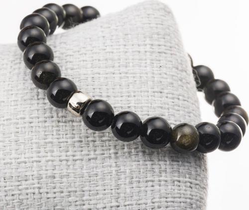 Golden Obsidyen Taşı Bileklik-8 Mm