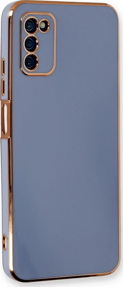 OMR02 Samsung Galaxy A03S Kılıf Volet Silikon - Mavi