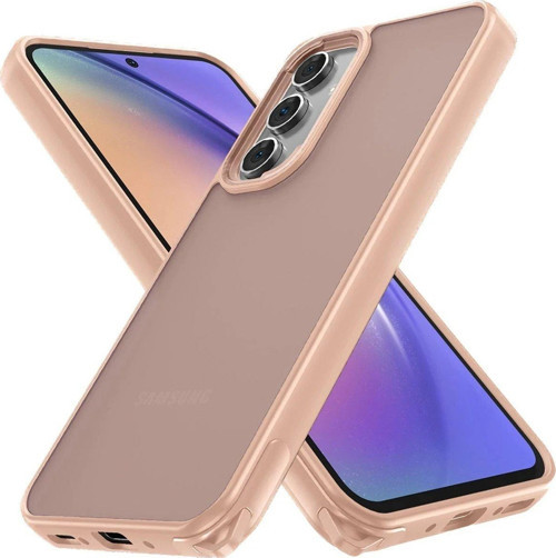 OMR02 Samsung Galaxy A05S Kılıf Elegant Kapak - Pudra