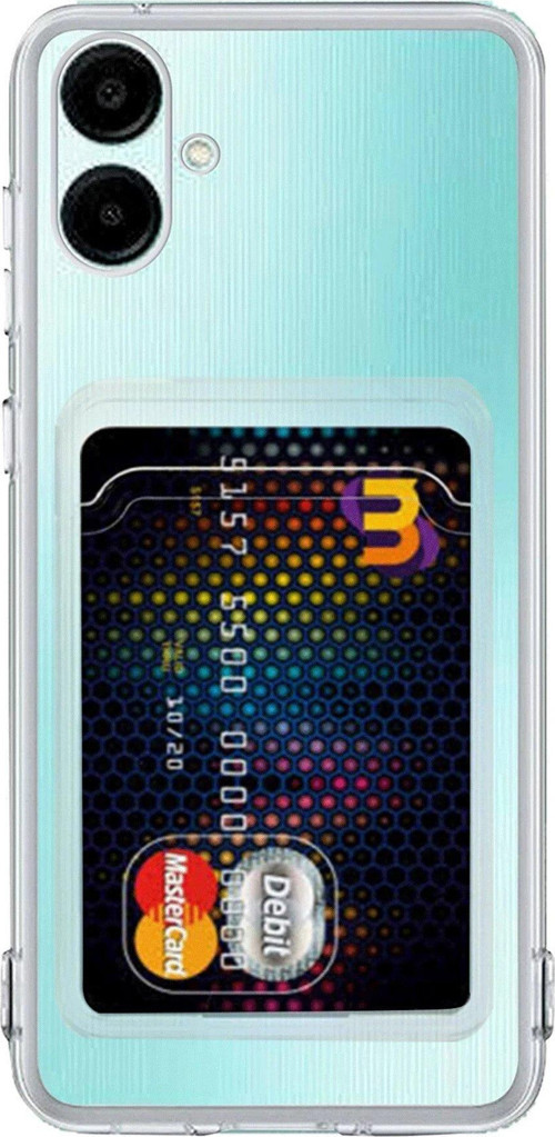 OMR02 Samsung Galaxy A06 Kılıf Kart Şeffaf Silikon - Şeffaf