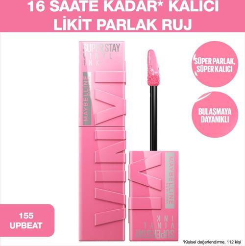 Super Stay Vinyl Ink Uzun Süre Kalıcı Likit Parlak Ruj 155 Upbeat