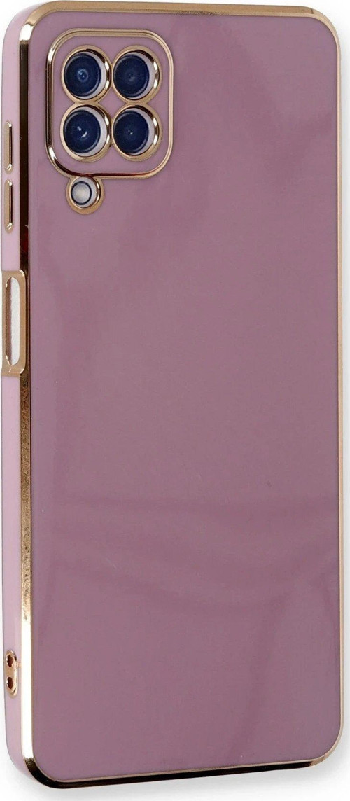 OMR02 Samsung Galaxy A22 Kılıf Volet Silikon - Mor
