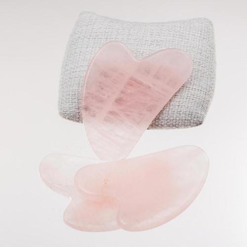 Pembe Kuvars Taşı Yüz Masaj Aleti-Gua Sha