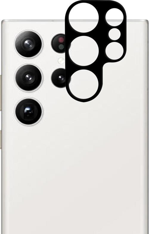 Samsung Galaxy S23 Ultra Kamera Lens Koruma Camı V2 Siyah