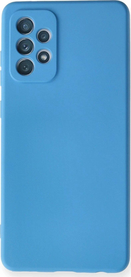 OMR02 Samsung Galaxy A72 Kılıf Nano içi Kadife Silikon - Mavi