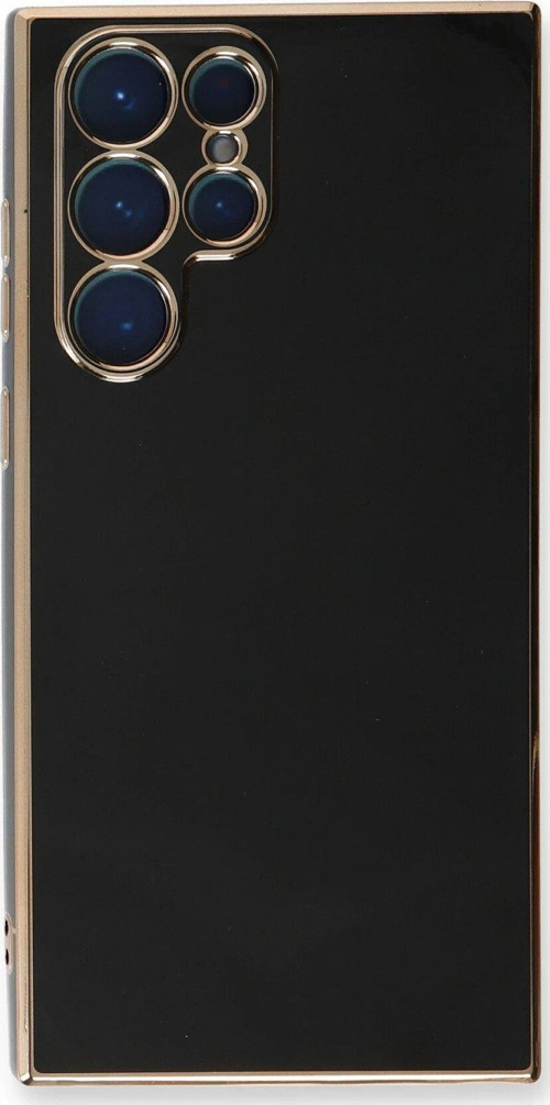 OMR02 Samsung Galaxy S22 Ultra Kılıf Volet Silikon - Siyah