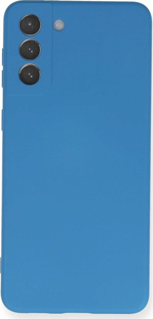 OMR02 Samsung Galaxy S21 Plus Kılıf Nano içi Kadife Silikon - Mavi