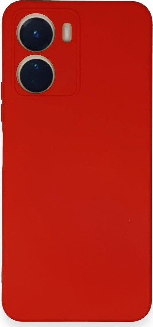 OMR02 Vivo Y16 Kılıf Nano içi Kadife Silikon - Kırmızı