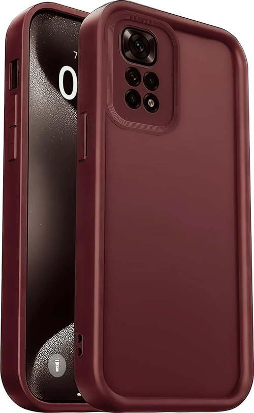 OMR02 Xiaomi Redmi 10 2022 Kılıf Viera Silikon - Bordo